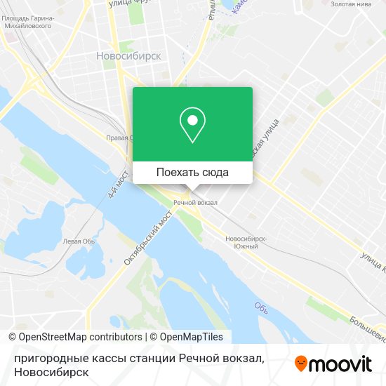 Карта пригородные кассы станции  Речной вокзал