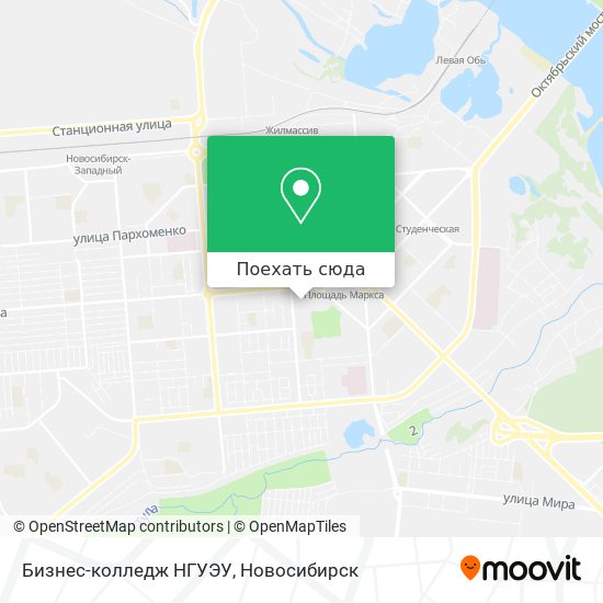 Карта Бизнес-колледж НГУЭУ