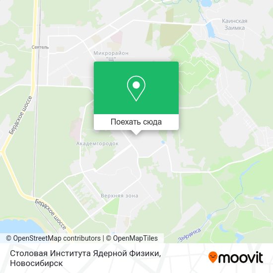 Карта Столовая Института Ядерной Физики