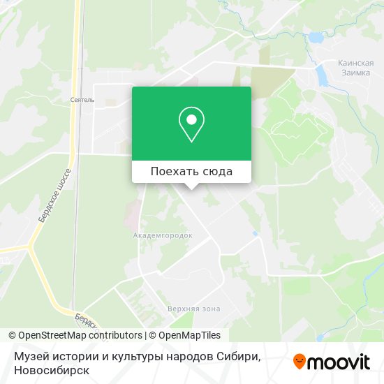 Карта Музей истории и культуры народов Сибири