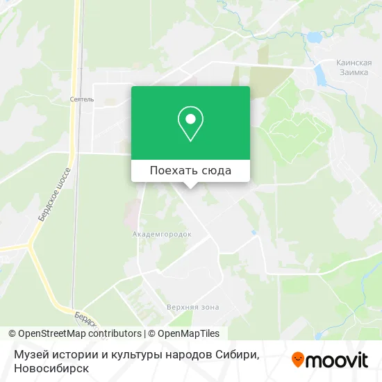 Карта Музей истории и культуры народов Сибири