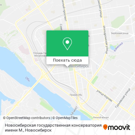 Карта Новосибирская государственная консерватория имени М.