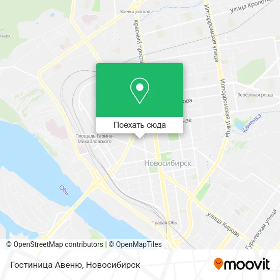 Карта Гостиница  Авеню