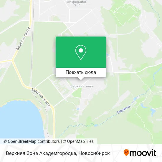Карта Верхняя Зона Академгородка