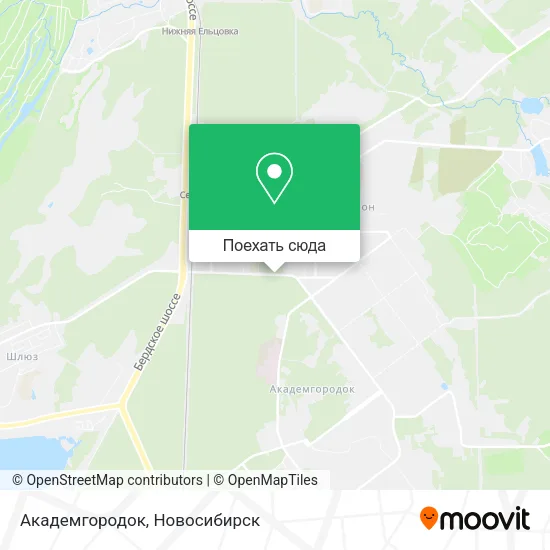 Карта Академгородок