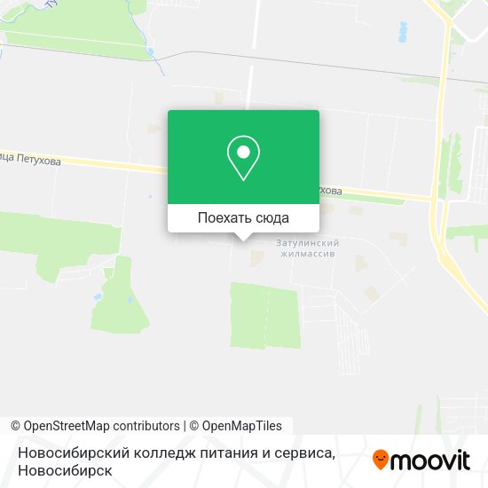 Карта Новосибирский колледж питания и сервиса