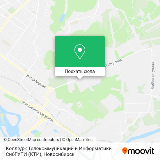 Карта Колледж Телекоммуникаций и Информатики СибГУТИ (КТИ)