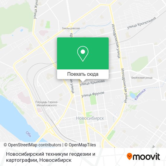 Карта Новосибирский техникум геодезии и картографии