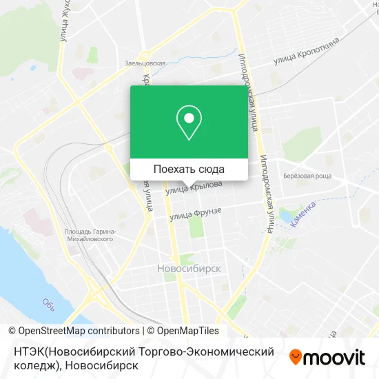 Карта НТЭК(Новосибирский Торгово-Экономический коледж)
