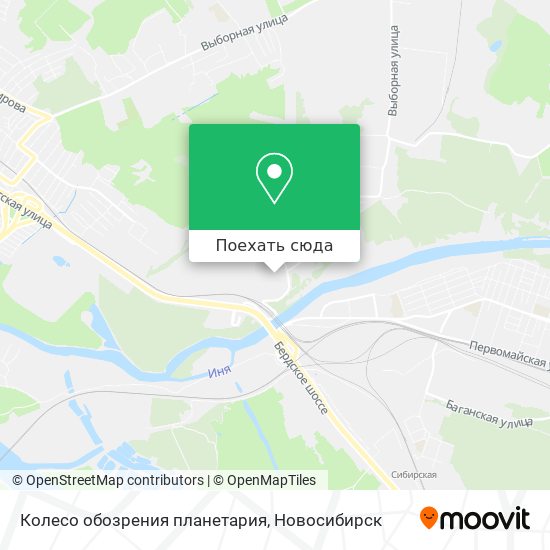 Карта Колесо обозрения планетария