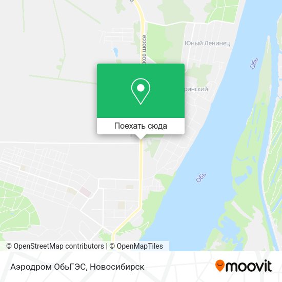 Карта Аэродром ОбьГЭС