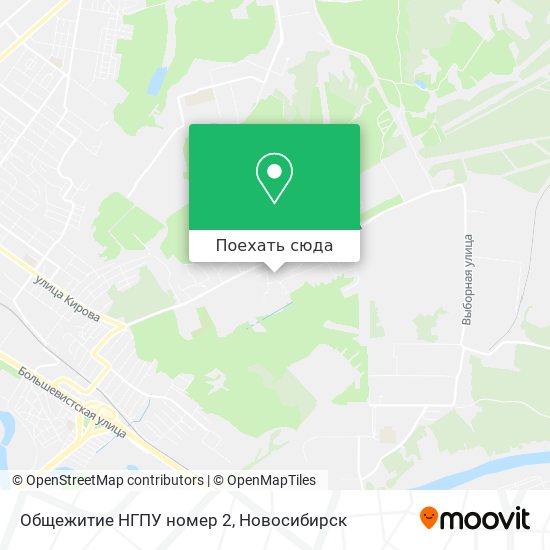 Карта Общежитие НГПУ номер 2