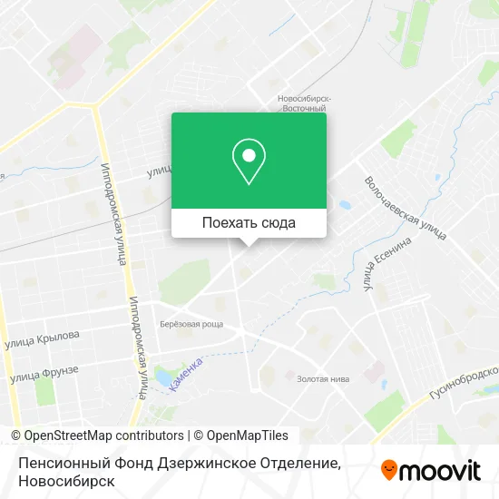 Карта Пенсионный Фонд Дзержинское Отделение