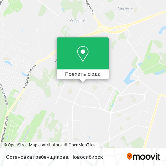 Карта Остановка гребенщикова