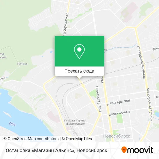 Карта Остановка «Магазин Альянс»