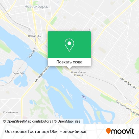Карта Остановка Гостиница Обь