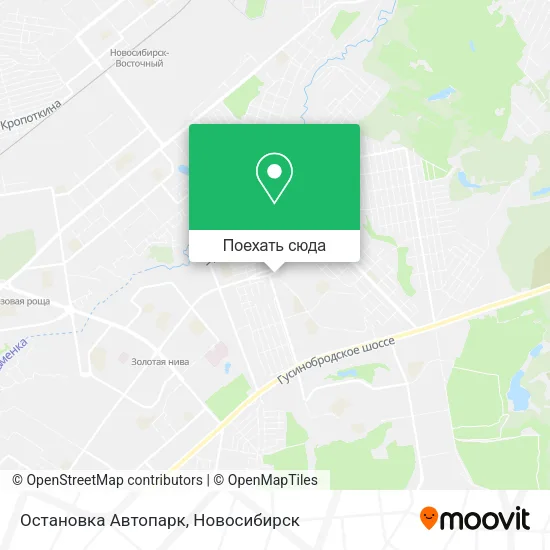 Карта Остановка Автопарк