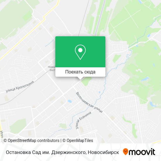 Карта Остановка  Сад им. Дзержинского