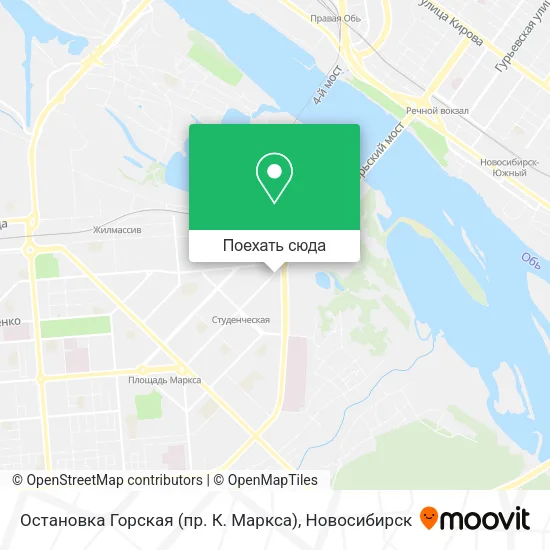 Карта Остановка  Горская  (пр. К. Маркса)