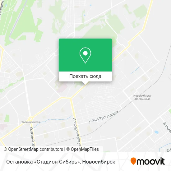 Карта Остановка «Стадион Сибирь»