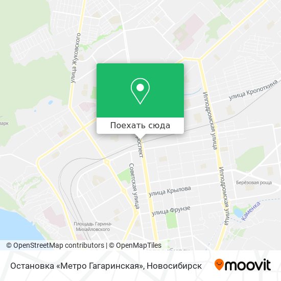 Карта Остановка «Метро Гагаринская»