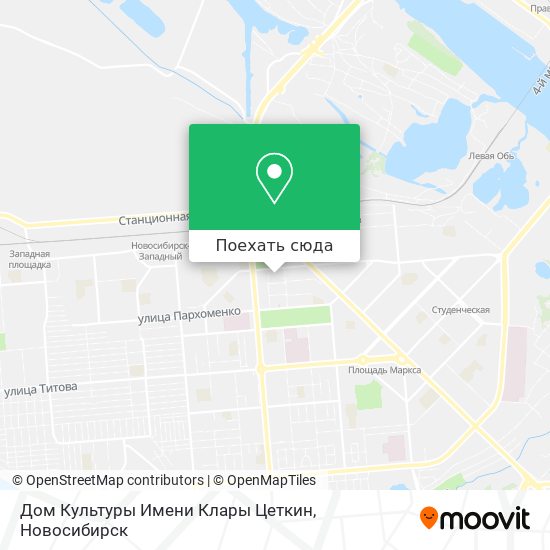Карта Дом Культуры Имени Клары Цеткин