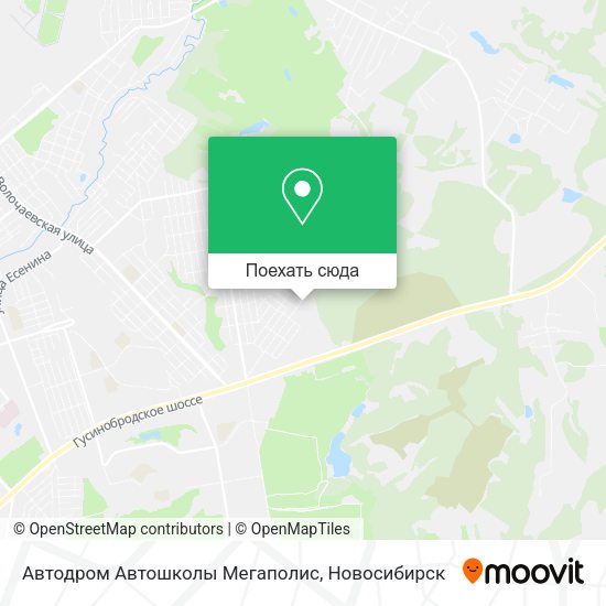 Карта Автодром Автошколы Мегаполис