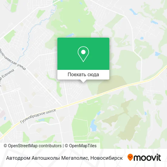 Карта Автодром Автошколы Мегаполис