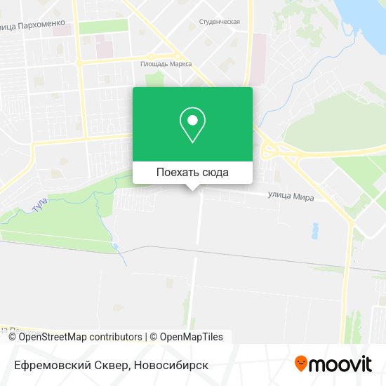 Карта Ефремовский Сквер
