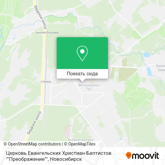 Карта Церковь Евангельских Христиан-Баптистов ""Преображение""