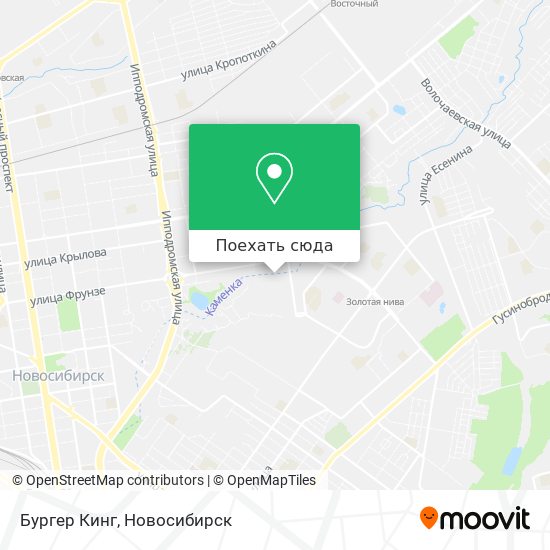 Карта Бургер Кинг