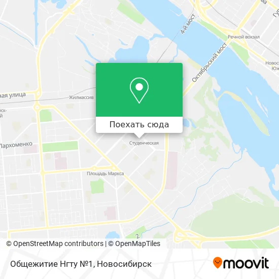 Карта Общежитие Нгту №1