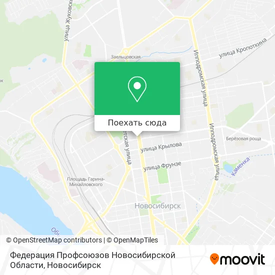 Карта Федерация Профсоюзов Новосибирской Области