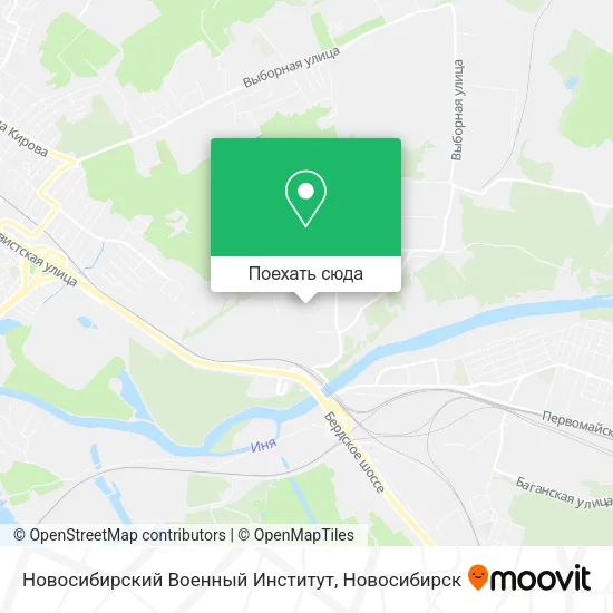 Карта Новосибирский Военный Институт