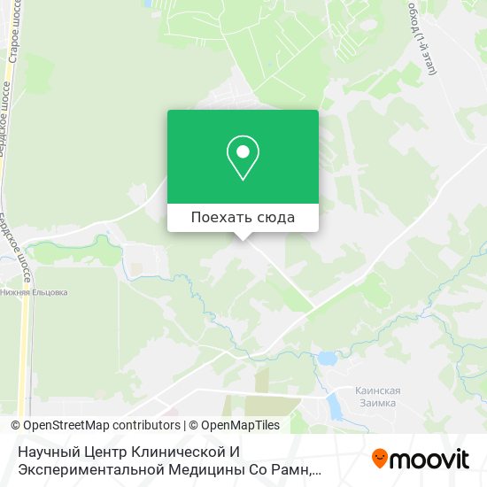 Карта Научный Центр Клинической И Экспериментальной Медицины Со Рамн