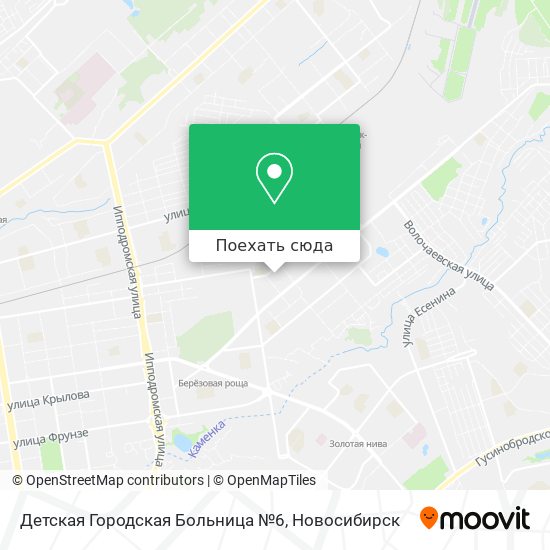 Карта Детская Городская Больница №6