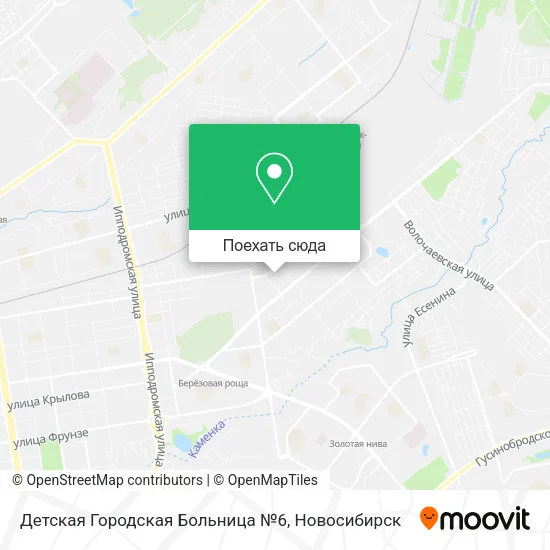 Карта Детская Городская Больница №6