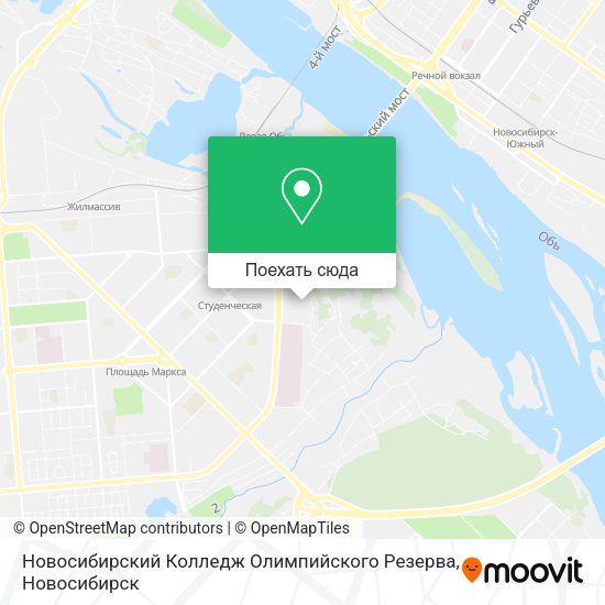 Карта Новосибирский Колледж Олимпийского Резерва