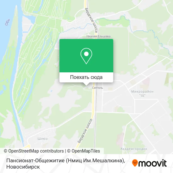 Карта Пансионат-Общежитие (Нмиц Им.Мешалкина)