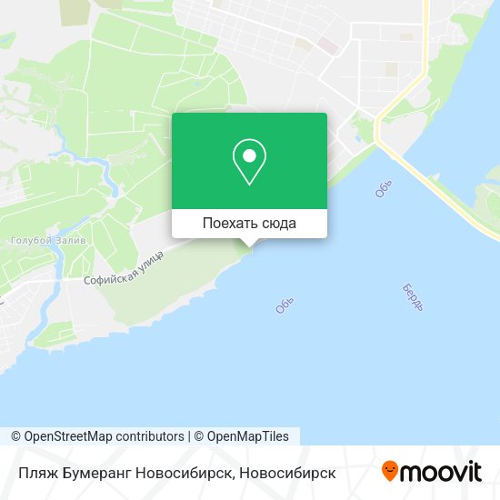 Карта Пляж Бумеранг Новосибирск