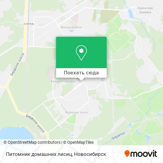 Карта Питомник домашних лисиц
