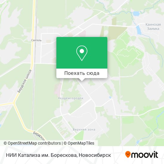 Карта НИИ Катализа им. Борескова