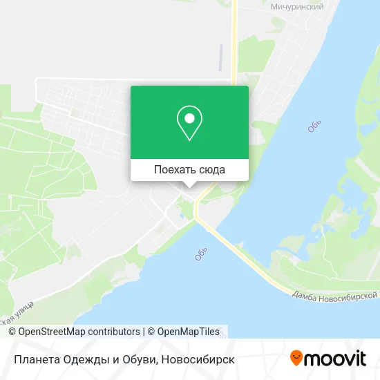 Карта Планета Одежды и Обуви