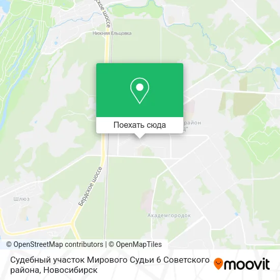 Карта Судебный участок Мирового Судьи 6 Советского района