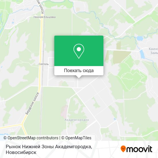 Карта Рынок Нижней Зоны Академгородка