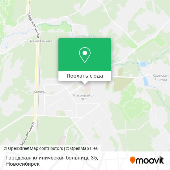Карта Городская клиническая больница 35