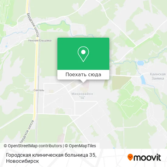 Карта Городская клиническая больница 35