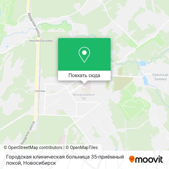 Карта Городская клиническая больница 35-приёмный покой