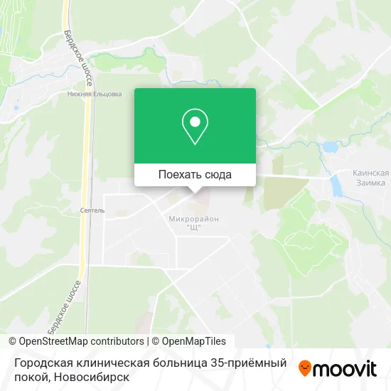 Карта Городская клиническая больница 35-приёмный покой