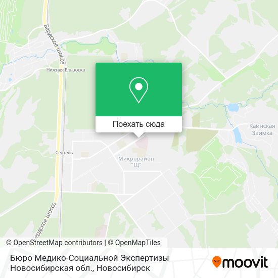 Карта Бюро Медико-Социальной Экспертизы Новосибирская обл.
